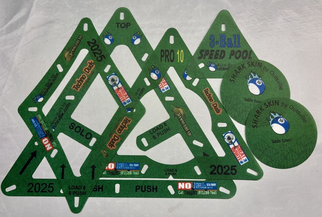 "Luck of the Irish" Green Accu-Rack Complete Template SET (SOLO, Diamond 9 and Pro 10) FLAT PACKAGED