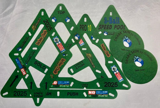"Luck of the Irish" Green Accu-Rack Complete Template SET (SOLO, Diamond 9 and Pro 10) FLAT PACKAGED