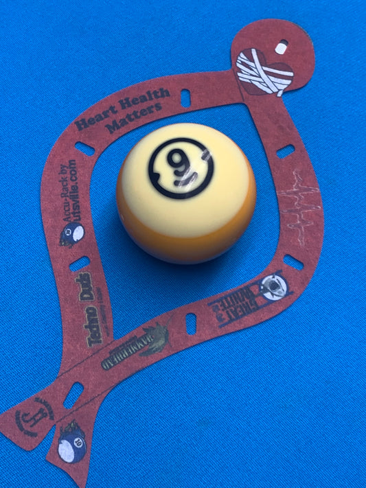 Heart Health Awareness Ribbon 9ball Template