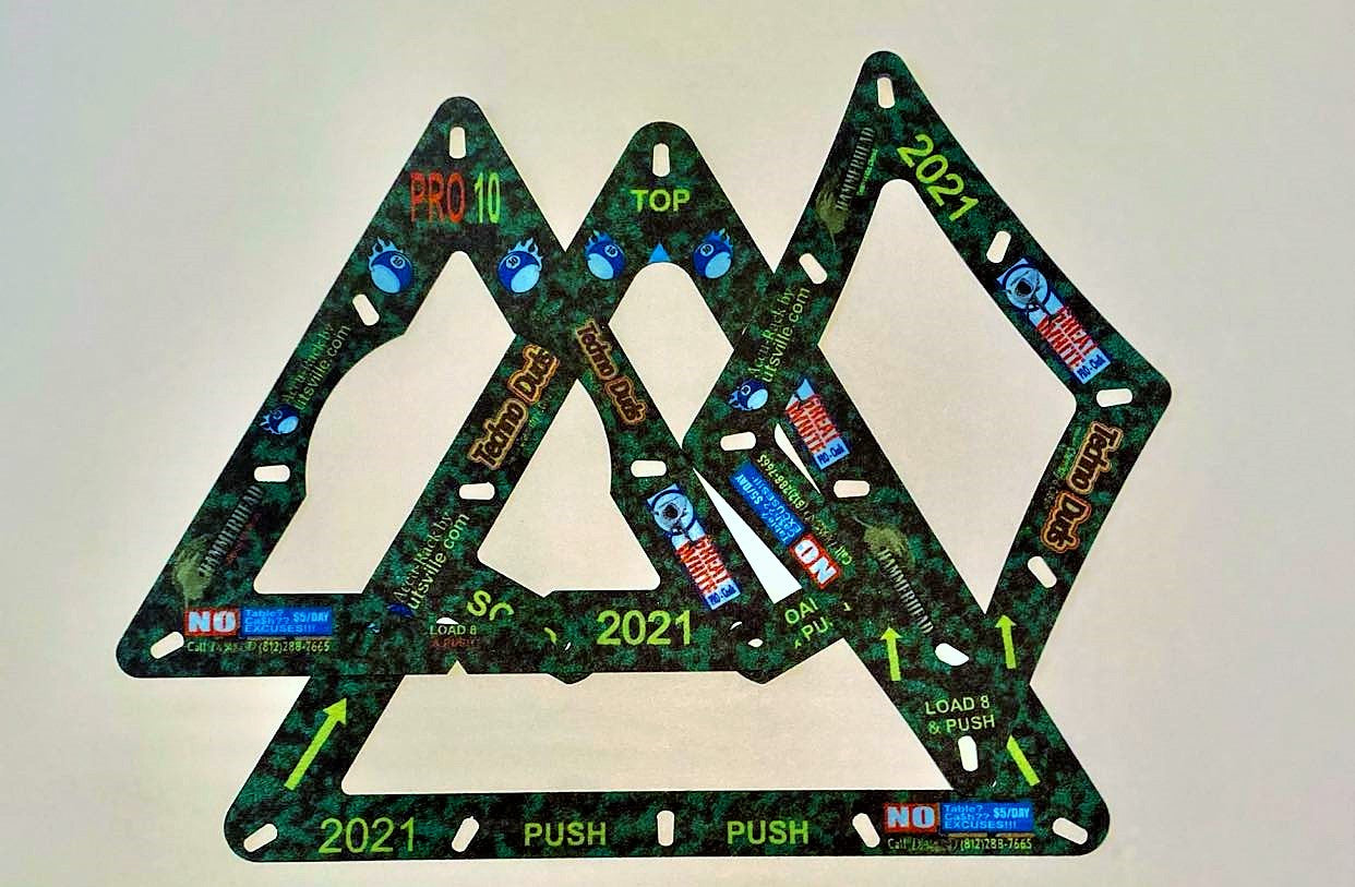 Green Camo Accu-Rack Complete Template SET (SOLO, Diamond 9 and Pro 10) FLAT PACKAGED